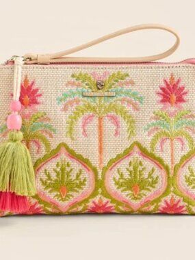 Spartina 449 Carina Wristlet Castillo Floral Palms NWT